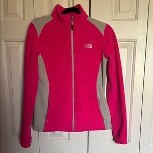 The North Face Women’s Hot Pink & Gray Full-Zip Fleece Jacket Women’s Small